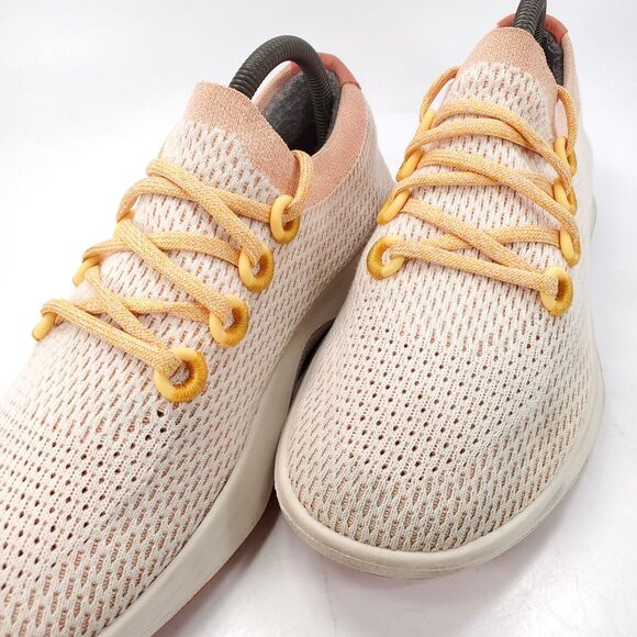Allbirds Tree Dasher Lace Up Athletic Running Shoe Womens Size 9.5 White Orange - Picture 8 of 9